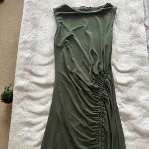 Drawstring ruched mini dress